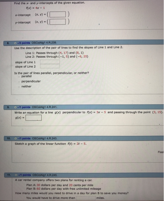 Write a linear function with the given values calculator image