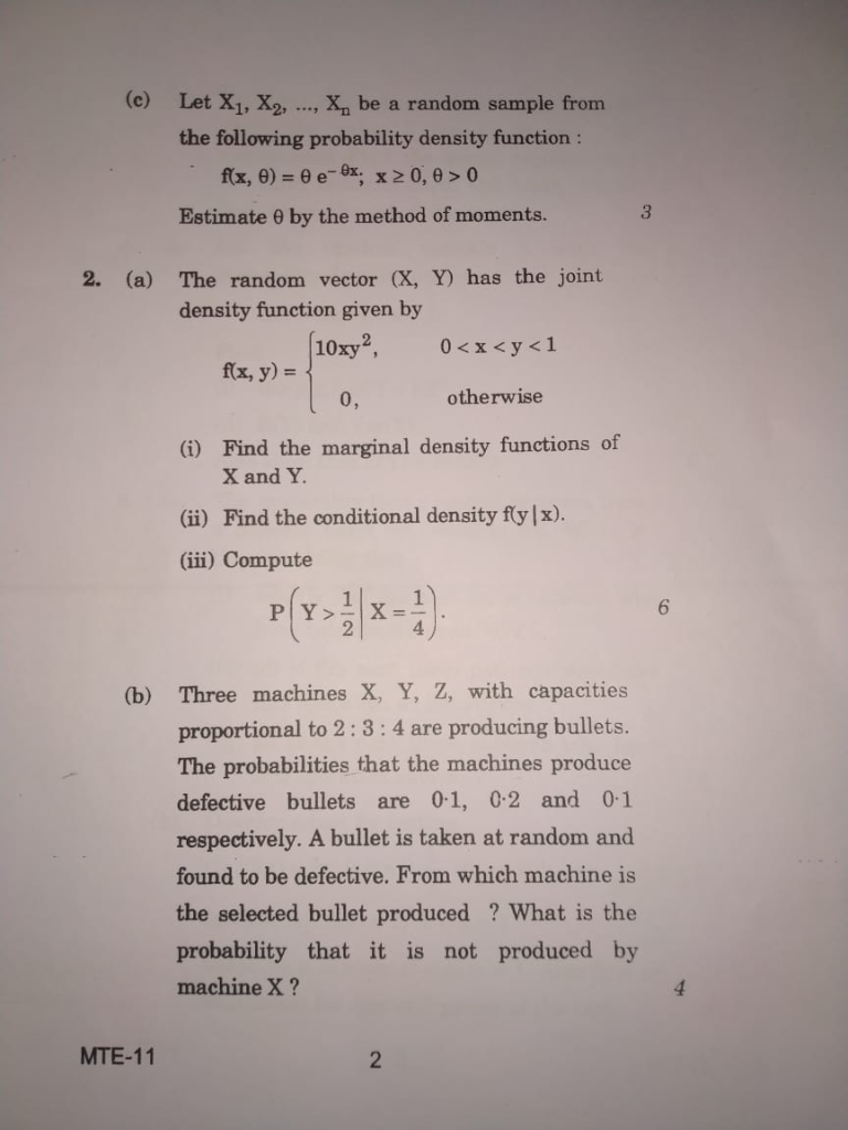 Questions ... Are All Last From Paper.I Year Need Solved: Exam