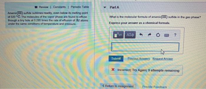 Solved Review Constants L Periodic Table Part A Arsenic Chegg Com