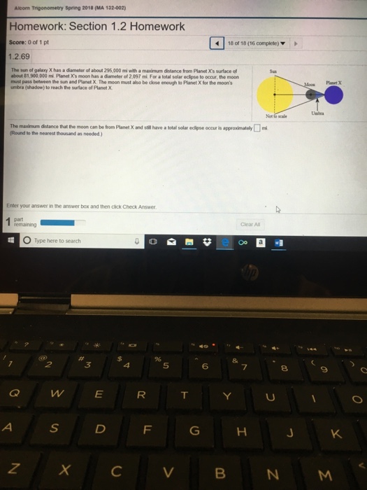 Solved Alcorm Trigonometry Spring 18 Ma 132 002 Homew Chegg Com