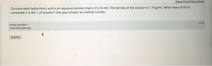 Concentrated HCL Acid