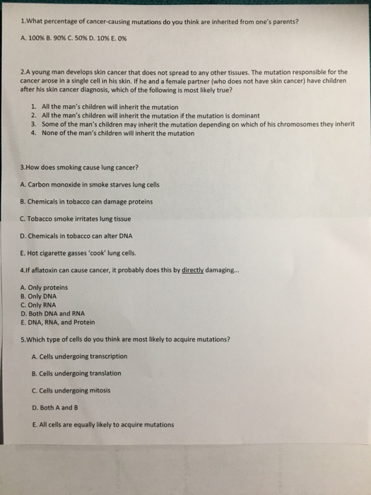 90 Of Parents Think Their Kids Are On >> Solved 1 What Percentage Of Cancer Causing Mutations Do Y 90 Of Parents Think Their Kids Are On >> Solved 1 What Percentage Of Cancer Causing Mutations Do Y