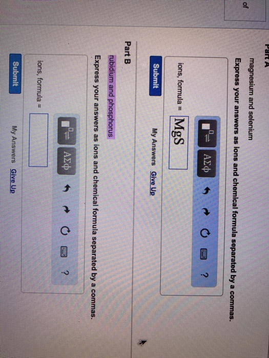 Solved Magnesium And Selenium Express Your Answers As Ion Chegg Com