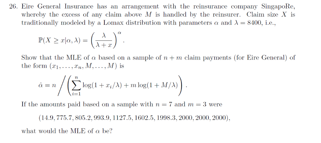 Solved Determine The Method Of Moments Estimate And The M Chegg Com