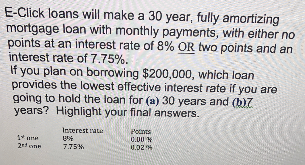 One Click Loan >> Solved E Click Loans Will Make A 30 Year Fully Amortizin One Click Loan >> Solved E Click Loans Will Make A 30 Year Fully Amortizin