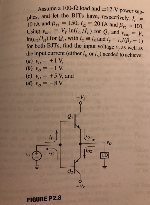 Solved 2 8 When Operated As A Current Amplifier An Npn B