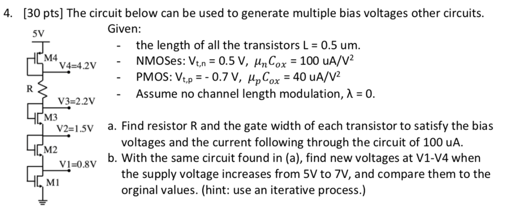 Solved 4 30 Pts The Circuit Below Can Be Used To Gener Chegg Com