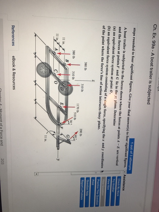 Solved A Boat Trailer Is Subjected To The Forces Shown Wh Chegg Com