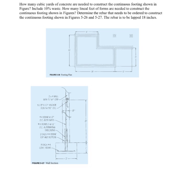 Solved How Many Cubic Yards Of Concrete Are Needed To Con