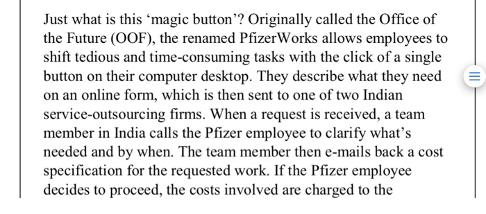 Just what is this magic button? Originally called the Office of the Future (OOF), the renamed PfizerWorks allows employees
