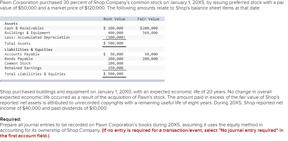 Solved Record the initial investment in Shop | Chegg.com