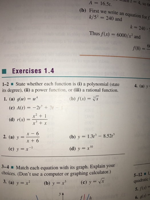 Solved State Whether Each Function Is I A Polynomial S Chegg Com