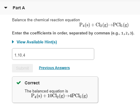 Solved Need Help For Part D What Mass Of Pcl5 Will Be Pro Chegg Com