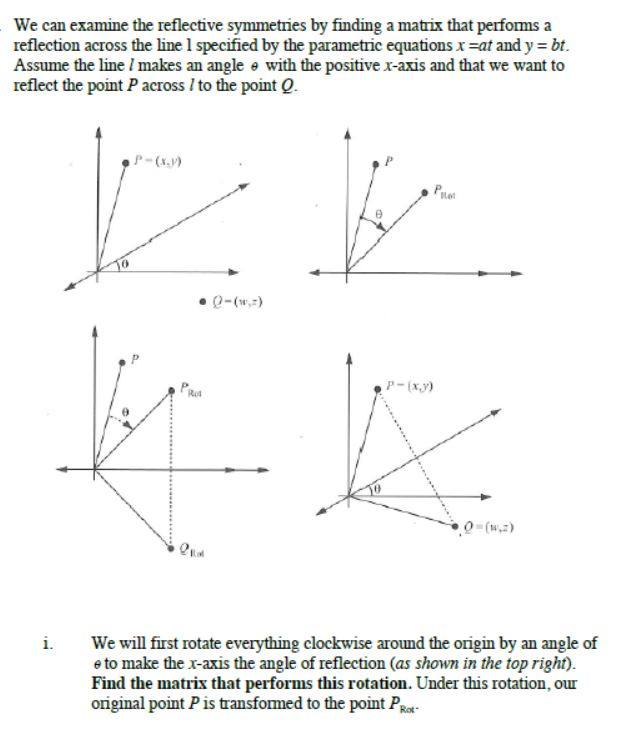 We Can Examine The Reflective Symmetries By Finding A Chegg Com