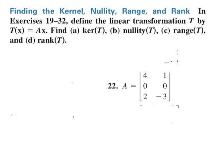 kernel nullity rank