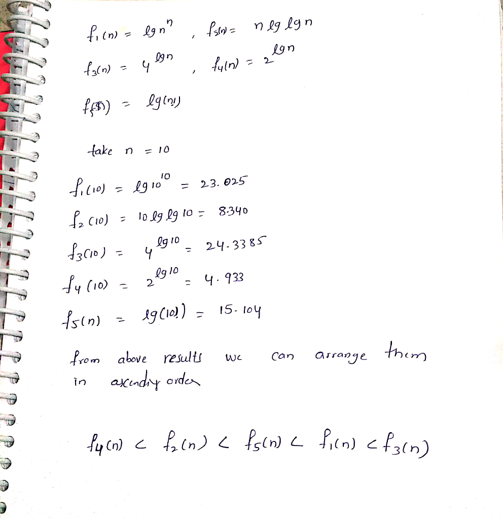 ורי take מ 10 g 10 /V (10) - 249- q3 Jom above resuts wCan arrange them in acindy ord 3 ( n