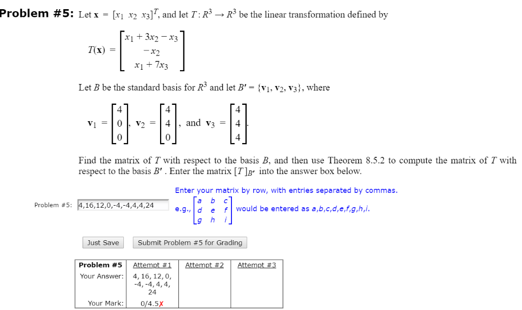 Solved Problem 5 Let X X1 X2 X3 T And Let T R3 Chegg Com