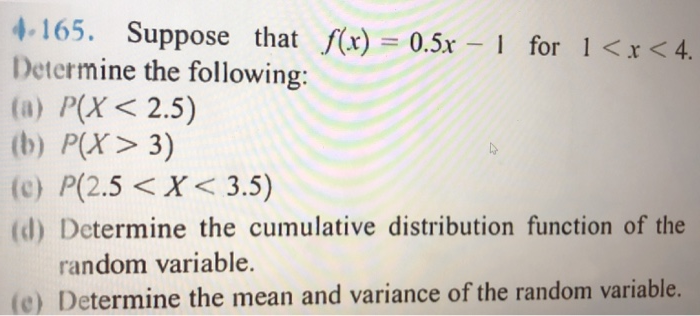 Solved 4 165 Suppose That F X 0 5x 1 For L 4 Determin Chegg Com