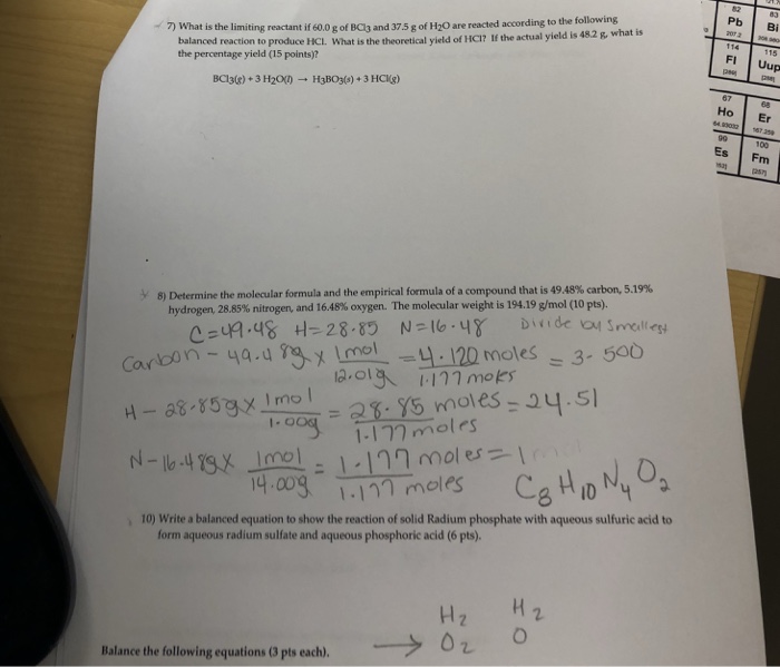 Solved Pb Bi 7 What Is The Limiting Reactant If 60 0 G O Chegg Com