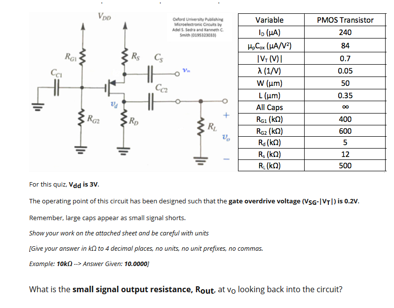 Variable lo (ha) hpcox (ha/v2) ivr (v)l pmos transistor 240 84 0.7 0.05 50 0.35 oxford university publishing microelectronic