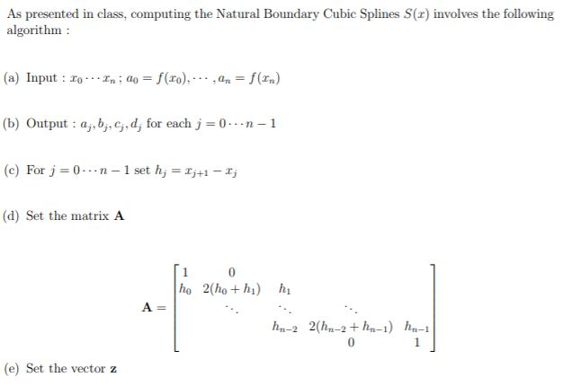 As Presented In Class Computing The Natural Bound Chegg Com