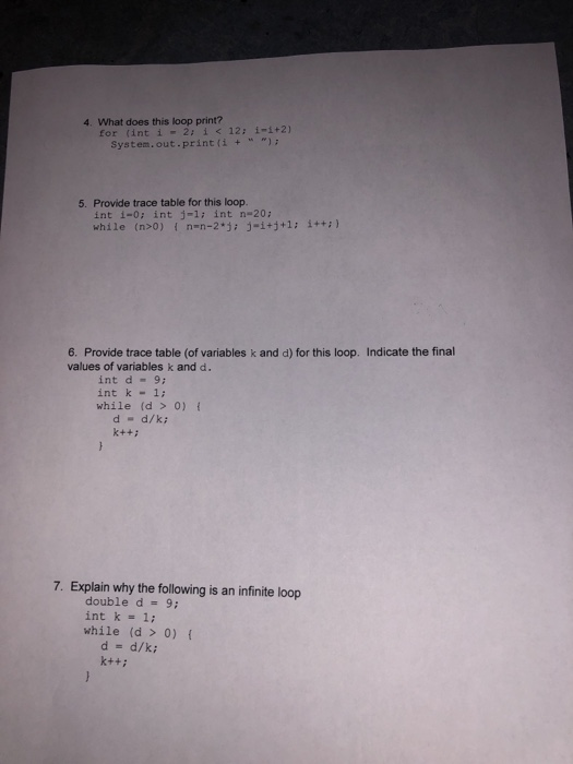 Solved 4 What Does This Loop Print For Int I 2 I 12 Chegg Com