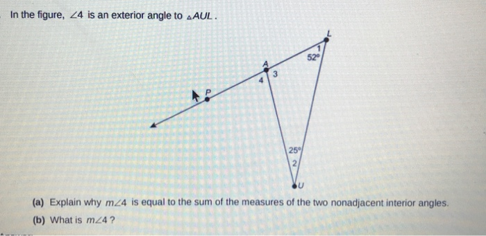 Solved In The Figure 24 Is An Exterior Angle To Aaul 5