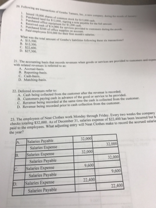 Acct 2301 Exam 1 Campus 11 Chapters Choose One Alternative Best Completes Statement Answer Q18722872 Academic Termpapers