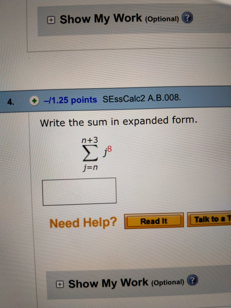 Solved Show My Work Optional 2 4 1 25 Points Sessca Chegg Com