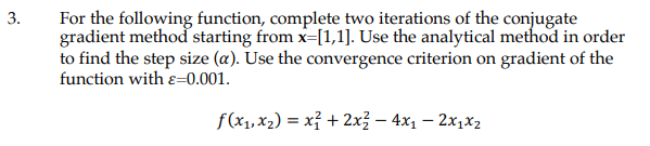 Conjugate gradient method example picture