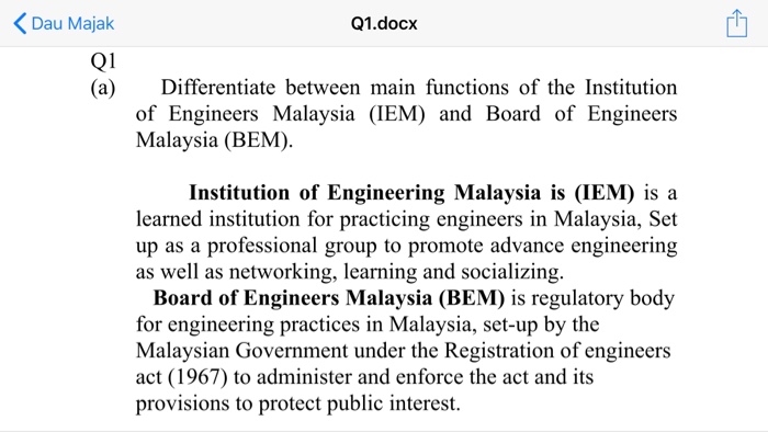 Solved Dau Majak Q1 A Q1 Docx Differentiate Between M Chegg Com