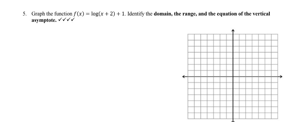 Solved 5 Graph The Function F X Log X 2 1 Identi Chegg Com