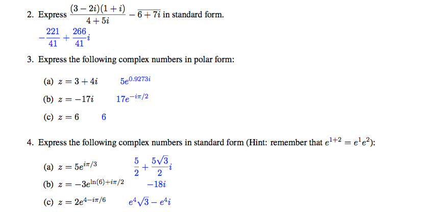 2i 3 3 2i Complex Numbers