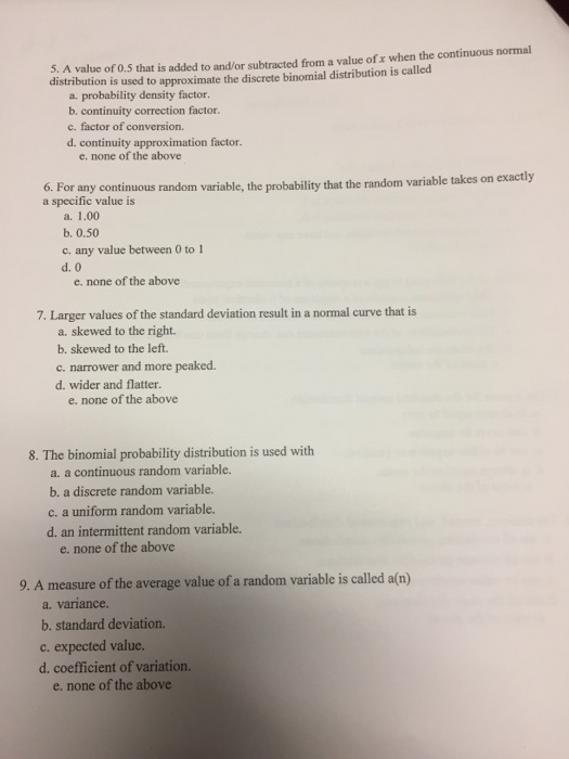 Solved 5. A value of 0.5 that is added to and/or subtracted 