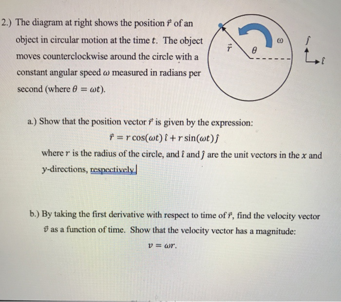 Solved 2 The Diagram At Right Shows The Position P Of A Chegg Com