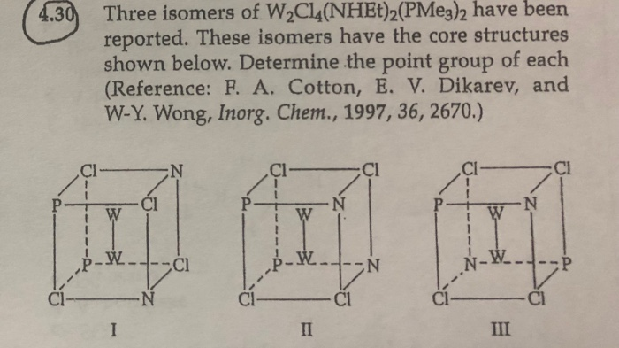 Solved 4 5 Determine The Point Groups For Dichloroferroce Chegg Com