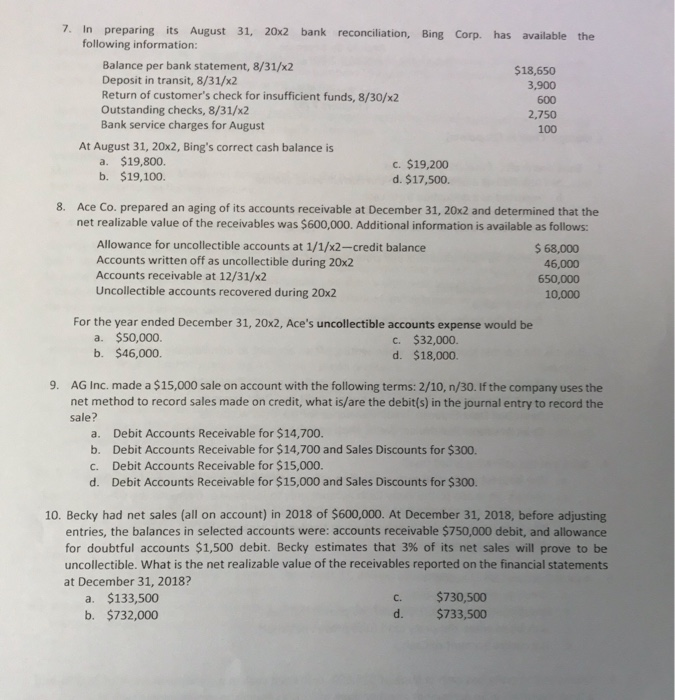 1 Bank Overdrafts If Material Should Be Reported Chegg 