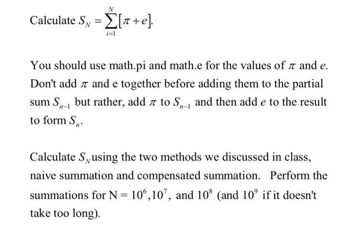 Solved Calculate S S P E I 1 You Should Use Math Pi A Chegg Com