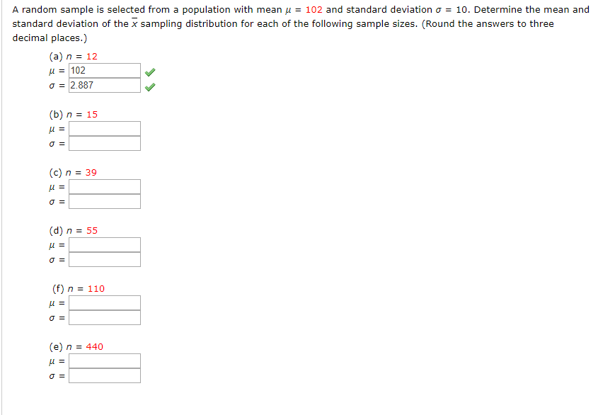 Solved A Random Sample Is Selected From A Population With Chegg Com