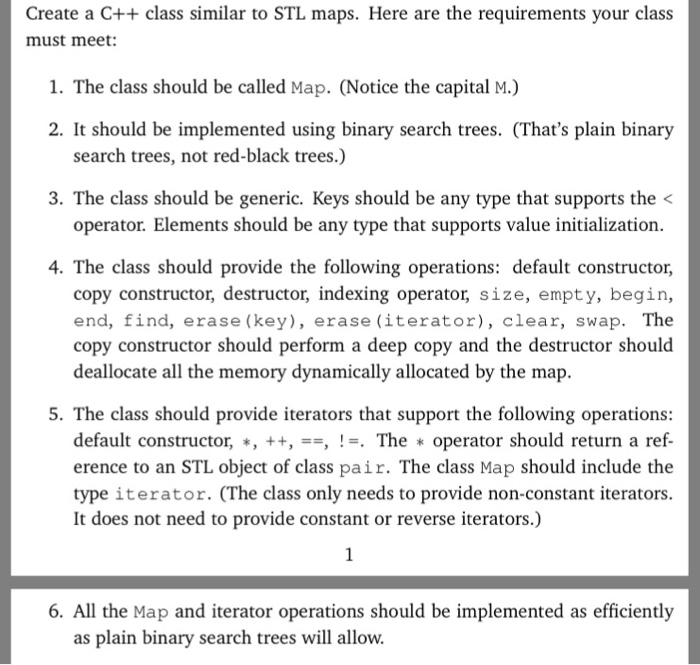 Solved Create A C Class Similar To Stl Maps Here Are T Chegg Com