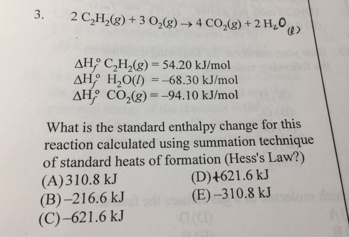 Solved 2c 2h 2 G 3 O 2 Rightarrow 4 Co 2 G 2 H 2o Chegg Com