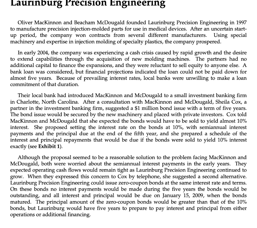 laurinburg precision engineering case solution