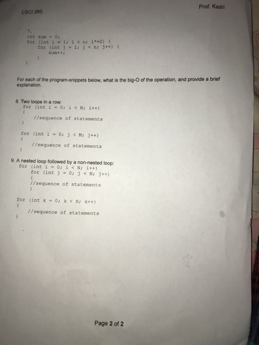 Solved 5 Int Sum 0 6 1 For Int I 5 I N I Chegg Com