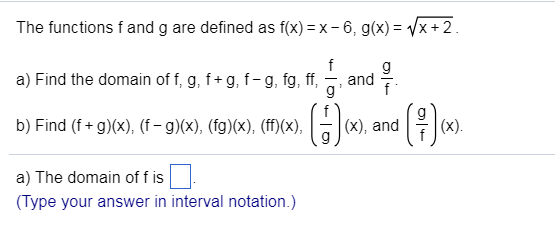 Solved The Functions F And G Are Defined As Fx X 6 G X Chegg Com