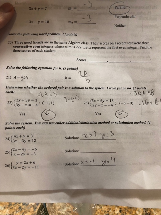 Solved Para Perpendicular Neither 3x Y 7 M1 3x Y 10 M2 Chegg Com