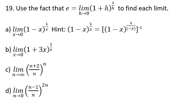 Solved et? dt 1 $ lim X1 1 Ꮖ х In