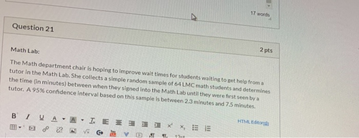 Solved 2 Pts Math Lab The Math Department Chair Is Hopin