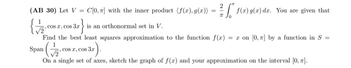 Solved Let V Cy I With The Inner Pnduet Urheo 2 Cno Chegg Com