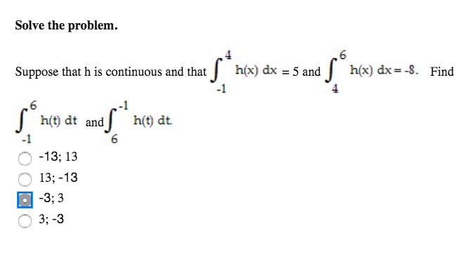 Solved Suppose that f is continuous and that ∫−44f(z)dz=0