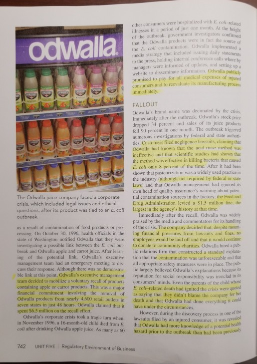 Odwalla inc case analysis image